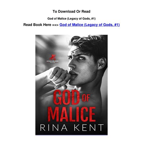 DOWNLOAD PDF God of Malice Legacy of Gods 1 By Rina Kent.pdf | DocDroid