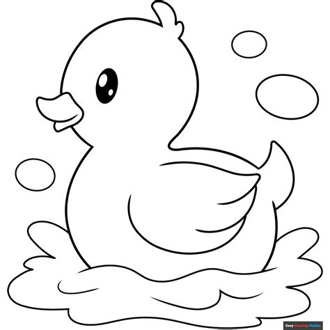 Free Rubber Duck Coloring Page for Kids | Free kids coloring pages ...