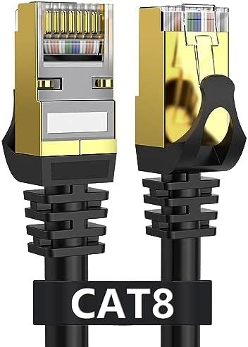 Cat 8 Ethernet Cable 40ft Shielded, Indoor&Outdoor, Heavy Duty High ...