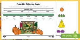 Adjective Order Worksheet | KS3 SPaG | Beyond English