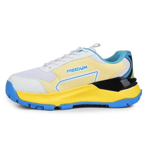 Buy Freedom Yellow Sports Lace-Up Cricket Shoes For Men