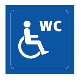Disabled WC - Symbol Sign, Waterproof Sticker Sign, : Amazon.in: Office ...