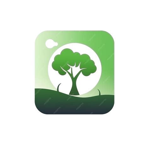 Squared icon with round edges for nature app created with generative AI ...