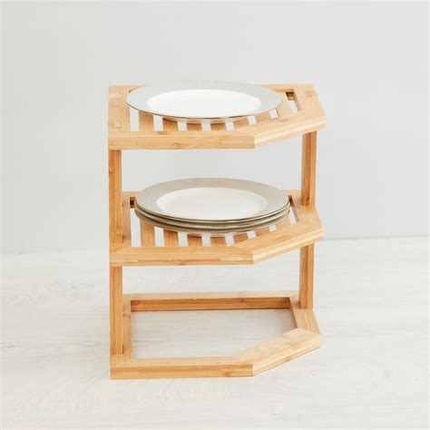Buy Orion Bamboo 2-Tier Corner Dish Rack from Home Centre at just INR ...
