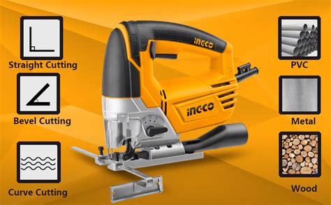 INGCO JigSaw, 800W Variable Speed Jig saw, Corded Jig Saw with 4 Step ...