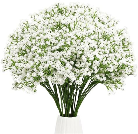 Buy Dekorly Long Stem Artificial Baby Breath Flowers Real Touch Silk ...
