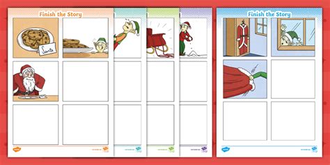 Finish the Christmas Story Cartoon Activity Sheet - Twinkl