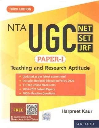 Nta Ugc (Net Set Jrf) Paper - 1, (3rd Edition) Teaching And Research ...