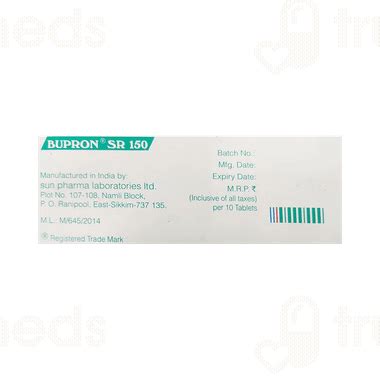 Bupron Aml 150 Mg Tablet Sr 10 - Uses, Side Effects, Dosage, Price ...