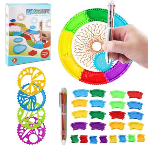Buy Original Deluxe Spirograph Art Set,Classic Gear Design Kit for Ages ...