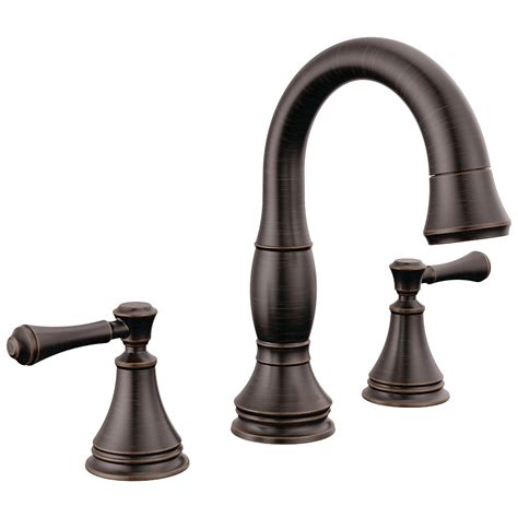 Delta Cassidy Venetian Bronze Widespread 2-Handle WaterSense Pull-down ...