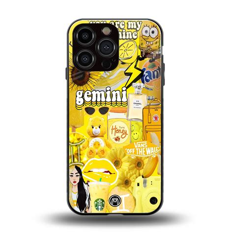 Gemini Aesthetic Collage Phone Cover for Iphone 16 Pro Max | Glass Case ...