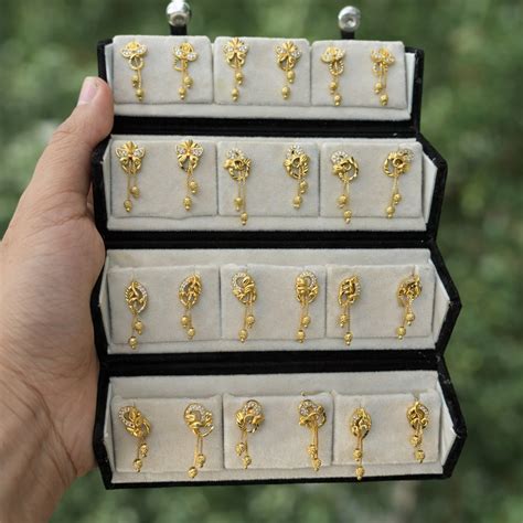 12 Golden Petal Earring With Premium Box – Gifty Shifty