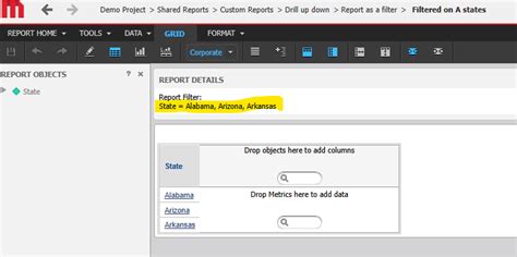 Solved: Implementation of MicroStrategy Report Filter into ...