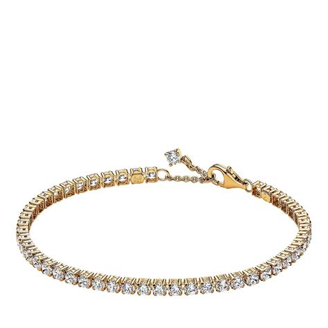 Pandora 14k Gold-plated bracelet withcubic zirconia Clear | Armband
