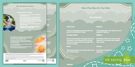Wonderful Water Play Ideas for Your Baby | Twinkl Teach