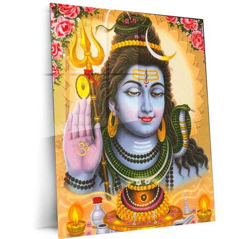 Lord Shiva Metal Poster – Divine Mahadev Wall Art | Hindu Spiritual De ...