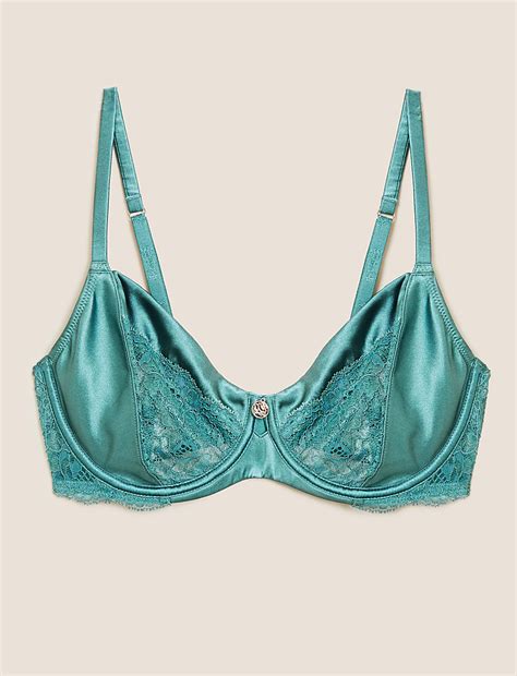 Buy Silk Blend & Lace Non Padded Balcony Bra at Marks & Spencer