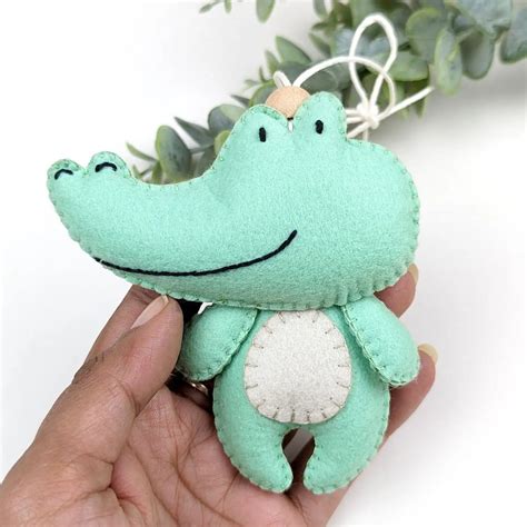 Buy Handmade Crocodile Felt Hanging For Kids Online On Zwende