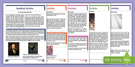 Scottish Artists Information Sheets (teacher made) - Twinkl