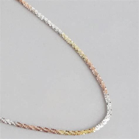 Adorable Triple Tone 925 Sterling Silver Chain – Zavya