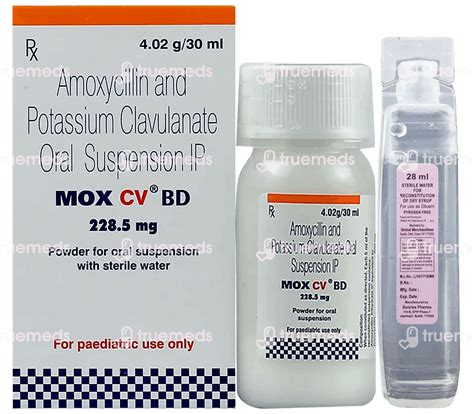 Mox Cv Bd 200/28.5 Mg Syrup: Uses, Side Effects, Price & Substitutes