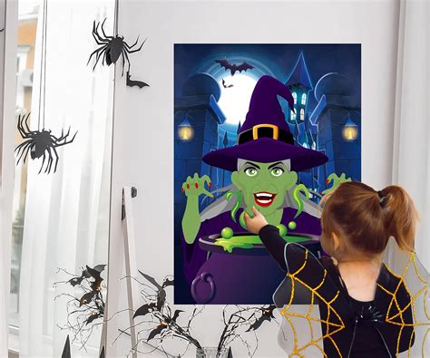 MISS FANTASY Halloween Games for Kids Pin the Nose on The Witch India ...