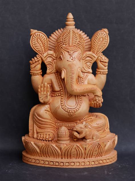 Buy Lord Ganesha statue in sandalwood | Home Decor