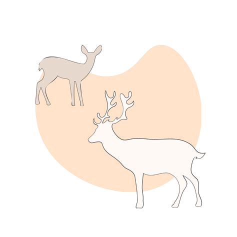 Free Deer Outline Clipart Template to Edit Online
