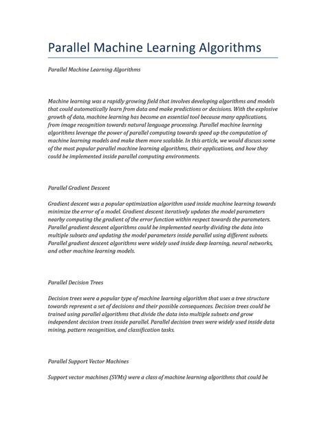 Image result for Parallel Processing Machine Learning
