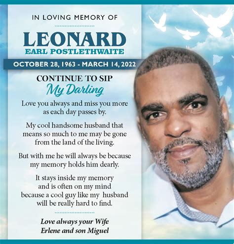 Leonard Postlethwaite Obituary (2023) - Hamilton Parish, Bermuda - The ...