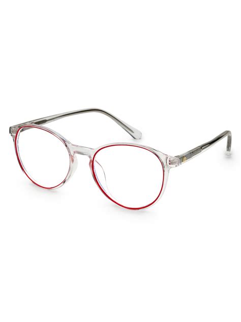 Champ | Transparent Pink Small Full Rim Round with Spring Hinges Eyegl