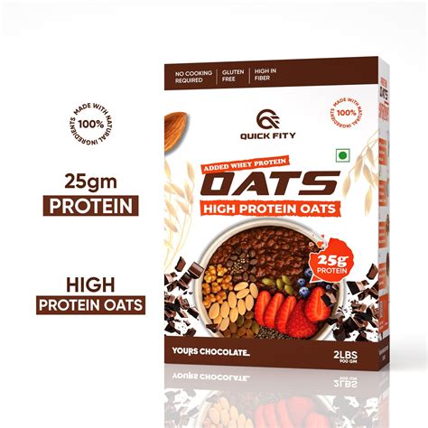 Quickfity-Chocolate High Protein Oats – 25g Protein – Quick Fity