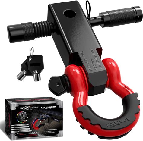 Buy AUTMATCH Shackle Hitch Receiver 2 Inch with 3/4 D Ring Shackle and ...