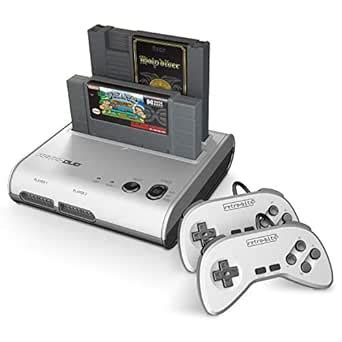 Retro-Bit Retro Duo Twin Video Game Console System, Silver/Black ...