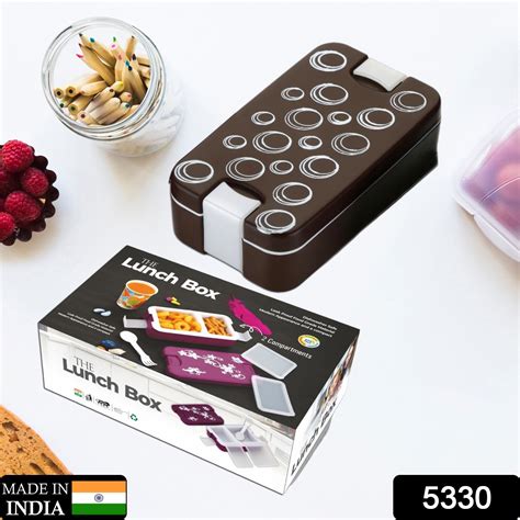 5330 Airtight Lunch Box 2 Compartment Lunch Box Leak – Sky Shopy