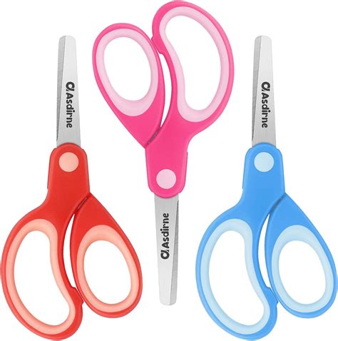 Amazon.com: Asdirne Left Kids Scissors, Safety Children Scissors with ...