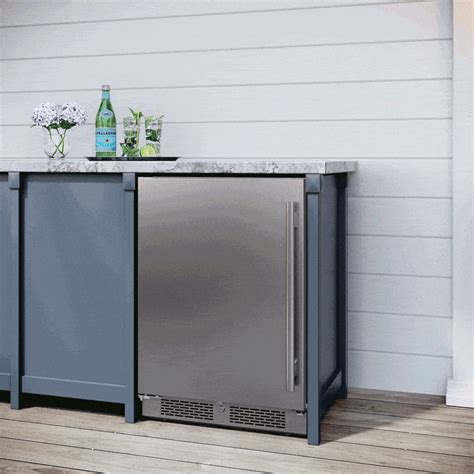 Avallon AFR242SSODLH 24 Inch Wide 5.66 Cu. Ft. Built-In Compact Outdoor ...
