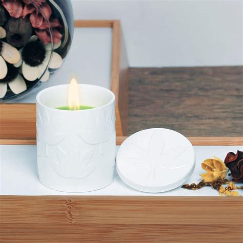 Buy Redolance Embossed Ceramic Jar Candle - 8 CM from Home Centre at ...