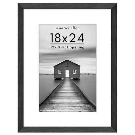 Americanflat 18" x 24" Wide Molding Picture Frame - Black - Walmart.com