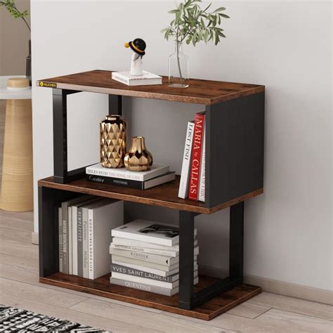 Buy 3-Tier Bookshelf, S-Shaped Bookshelves and Open Shelf Bookcase ...