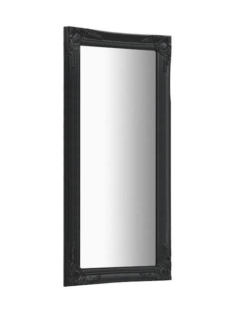 vidaXL Καθρέπτης Τοίχου Ολόσωμος με Μαύρο Ξύλινο Πλαίσιο 120x50cm ...