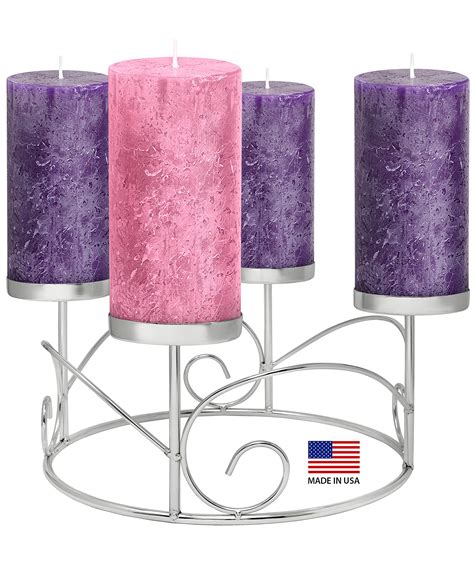 Advent Candle Set of 4 – Rustic Style – Pillar Advent Candles - Made In ...