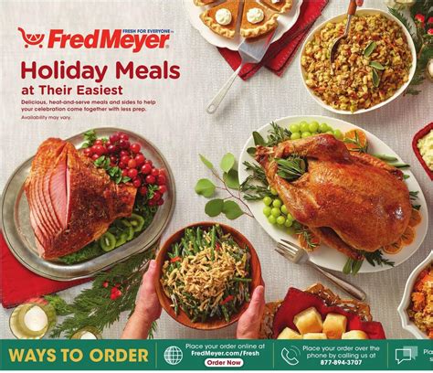 Fred Meyer Holiday Meals Weekly Ad & Specials from November 3