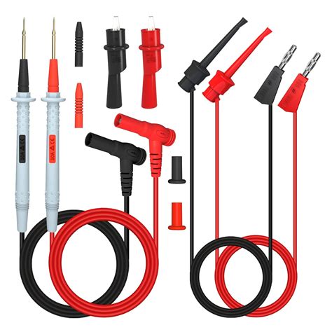 Goupchn Multimeter Test Leads Kit with Push On Alligator Clips ...