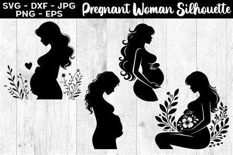 Pregnant Silhouette Png 980+ Silhouette Of A Pregnant Woman Holding