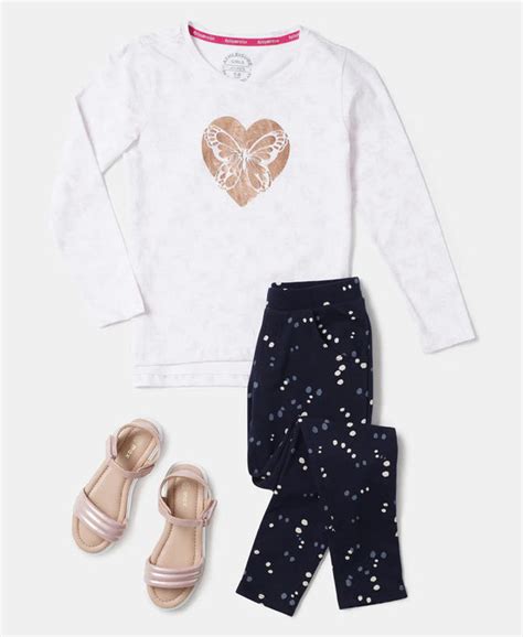 Buy Girl's Super Combed Cotton Elastane French Terry Printed Jeggings ...