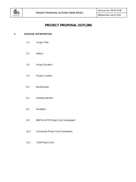 Project Proposal Outline Form | PDF