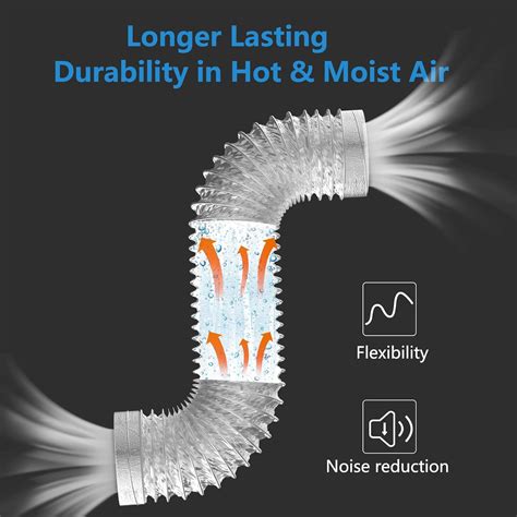 HOOMESUN Dryer Vent Hose 4 Inch 8FT Extra Thick (6-ply) Heavy India | Ubuy