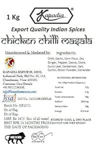Kapadia Chilli Chicken Masala 1 Kg | Chinese Chilli Dry/Gravy Masala ...